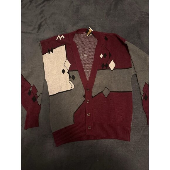 Vintage 90s London Fog Grandpa Cardigan Sweater Acrylic USA Men's Size L - Picture 1 of 6